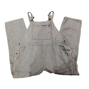 NEW WITH TAGS womens cartharrt railroad stripe bib overalls